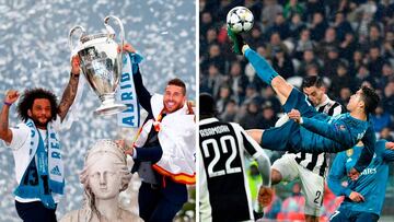 Marcelo, Sergio Ramos y Cristiano Ronaldo, con el Real Madrid.