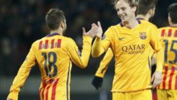 Jordi Alba y Rakitic.