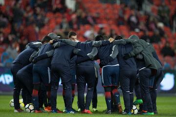 Foto de acción durante el partido Toronto (CAN) vs Chivas (MEX), Correspondiente al partido de ida de la Final de la Liga de Campeones CONCACAF Scotiabank 2018, en el Estadio BMO Field, Toronto.
EN LA FOTO: CHIVAS