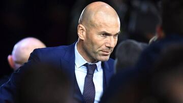Zinedine Zidane, exentrenador del Real Madrid, durante un entrega de premios.
