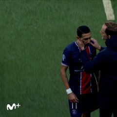 Un desplante que va traer cola: la arrogante actitud de Di María con Rafinha y Tuchel al ser cambiado