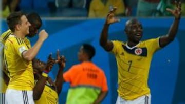 Arias y Armero fueron los laterales titulares de Colombia contra Japón, en el Mundial de Brasil.