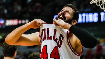 Nikola Mirotic, con la camiseta de los Chicago Bulls.