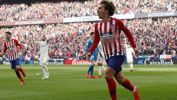 Griezmann marc&oacute; ante el Real Madrid. 