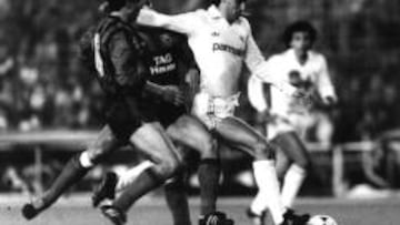 M&iacute;chel durante un partido con el Real Madrid. 