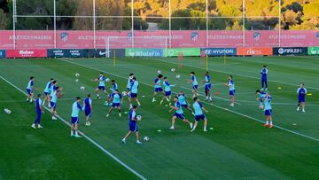 Entrenamiento del Atlético de Madrid.