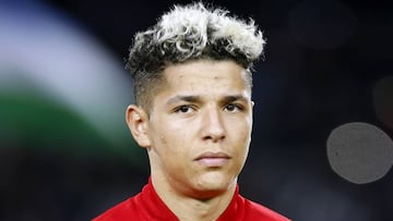 Amine Harit, durante un amistoso con Marruecos.