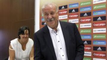 El seleccionador espa&ntilde;ol de f&uacute;tbol, Vicente del Bosque, en una rueda de prensa de la Selecci&oacute;n.