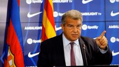 El presidente del FC Barcelona, Joan Laporta