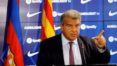 El presidente del FC Barcelona, Joan Laporta