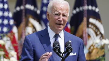 El presidente Joe Biden habla durante un evento en el Rose Garden de la Casa Blanca en Washington, el lunes 26 de julio de 2021, para resaltar las raíces bipartidistas de la Ley de Estadounidenses con Discapacidades y marcar el 31 aniversario de la ley.