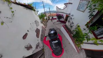 Antoni Villoni en el Downhill Taxco de MTB grabado con GoPro.