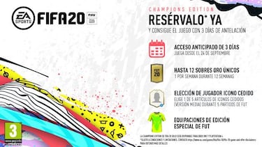 FIFA 20: todas las ediciones, contenidos, precios y diferencias