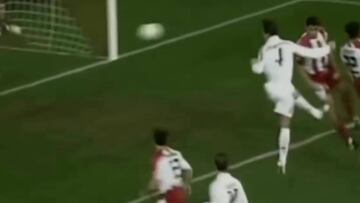 Así fue el primer gran cabezazo de Ramos en el Madrid