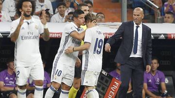 Zidane destaca a James: "Lo he visto bien, se va a quedar aquí"