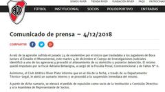 River tramitará la expulsión como socio del hincha detenido