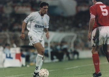 Igor Jovicevic, en un partido amistoso contra el Benfica en 1992.