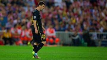 Messi, durante el partido.