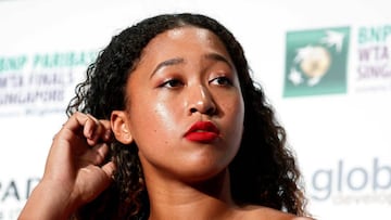 Naomi Osaka of Japan arrives for the singles draw ceremony of the WTA Tennis Finals in Singapore October 19, 2018. REUTERS/Edgar Su