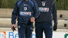 Karpin y Kovacevic, en un entrenamiento de la Real Sociedad.
