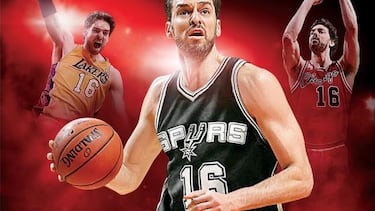 Pau Gasol en la portada de NBA 2K17 en España