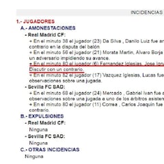 El Madrid recurrirá por Nacho, pero será difícil según el acta