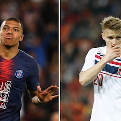Mbappé y Odegaard, los sub-21 líderes en goles y asistencias