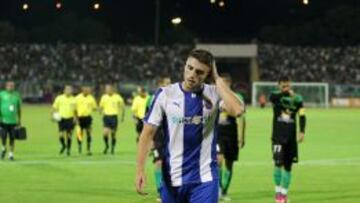 David López, durante el amistoso ante el Constantine argelino.