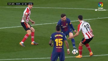 ¡Notable túnel de Lio Messi! La pisó y deleitó al Camp Nou