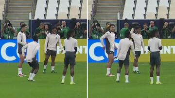 Bellingham and Vinicius share laughs in Real Madrid training before Intercontinental Cup Final