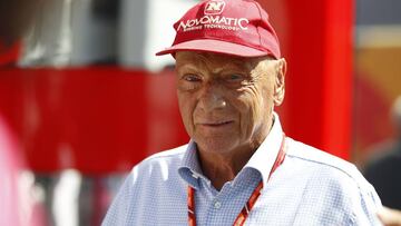 Niki Lauda, presidente no ejecutivo de Mercedes, en el GP de Austria.