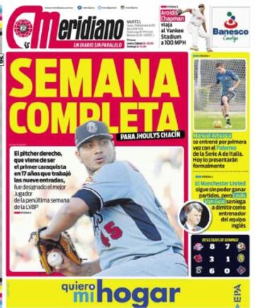 Portadas de la prensa mundial