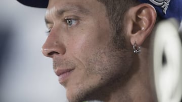 Valentino Rossi resting after surgery on broken leg