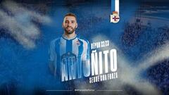 Antoñito renueva por una temporada con el Deportivo.