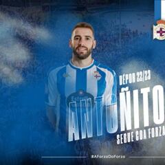 Oficial: Antoñito renueva un año con el Deportivo