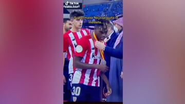 La lección de Iñaki Williams a Nico después de lo que hizo con la medalla