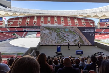 Presentación de la nueva ciudad deportiva del Atlético de Madrid en el Cívitas Metropolitano.