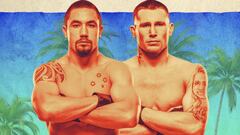 Robert Whittaker y Darren Till en el cartel promocional del UFC Fight Island 3.