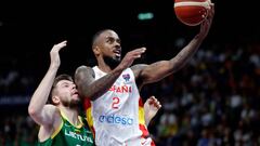 BERLIN, GERMANY - SEPTEMBER 10: Lorenzo Brown of Spain   during the FIBA EuroBasket 2022 round of 16 match between Spain and Lithuania at EuroBasket Arena Berlin on September 10, 2022 in Berlin, Germany. (Photo by Pedja Milosavljevic/DeFodi Images via Getty Images)