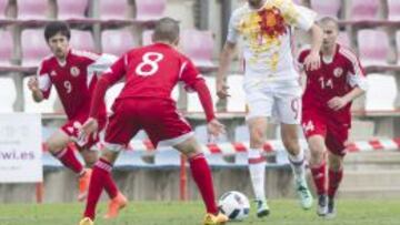 Borja Mayoral, durante el encuentro ante Georgia.