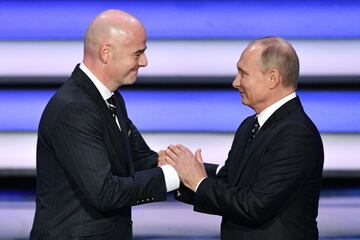 Gianni Infantino and Vladimir Putin.