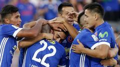 Futbol, Universidad de Chile vs Union Espaola
 Sptima fecha, campeonato de Clausura 2016/17
 El jugador de Universidad de Chile, Felipe Mora, celebra  su gol  contra  Universidad de Chile vs Union Espaola durante el partido de primera division disputad