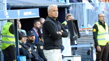 Sergio Pellicer, durante el Málaga CF - UD Almería.