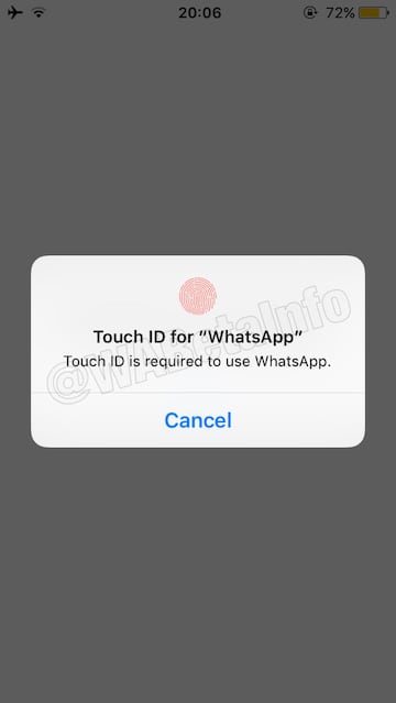 Touch ID y Face ID llegan en exclusiva al WhatsApp de iPhone