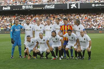 El equipo de las Leyendas del Valencia. 