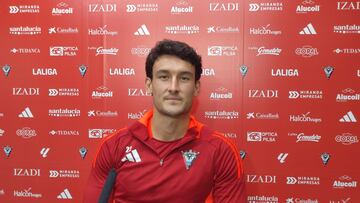 Juan Gutiérrez en la sala de prensa de Anduva.