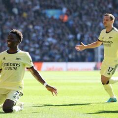 Saka brings up Arsenal's 2,000th Premier League goal