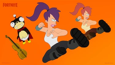 Futurama llega a Fortnite con nuevas skins de Bender, Fry y Leela