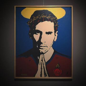 Messi, el Salvador y Messi, el Mesías. Es frecuente que TVBoy relacione al astro azulgrana con la divinidad. Uno de ellos, el Salvador, irrumpió en las calles de Barcelona (más concretamente en la Plaza de Cataluña) tras el triunfo culé en el Clásico.