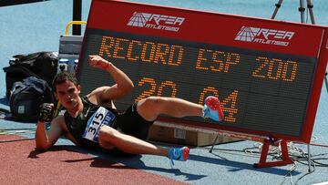 Bruno Hortelano bati&oacute; el 22/07/2018 el r&eacute;cord de Espa&ntilde;a de 200 metros en Getafe.